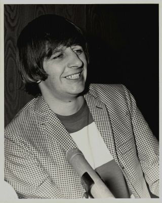 Beatles Vintage Ringo Starr Photo From Aug 1965 Houston Tx Press Conference