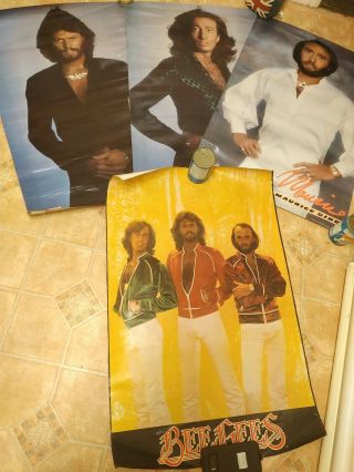 Full Set Of 4 X 1979 Fan Club Posters - Bee Gees - Awesome Set