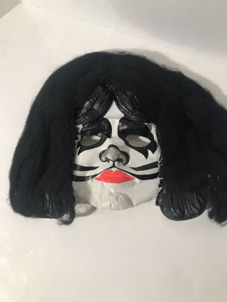 Vintage Kiss 1978 Aucoin Halloween Mask Catman Peter Criss Read