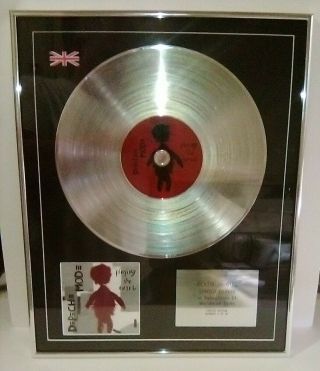 Depeche Mode Playing The Angel Lp Cd On Platinum,  Framed Collectible Exc