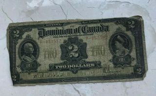 1914 Dominion Of Canada 2 Dollars - World Bank Note Currency