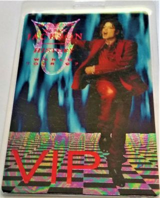 Michael Jackson Laminated Backstage Pass - Vip - 1997 History Tour
