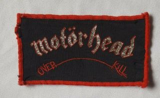 Motorhead Official Vintage Patch Overkill Rare Lemmy Red