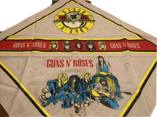 Rare Vintage 80s Guns N Roses Concert Tour Tapestry Bandana Banner Poster Rock