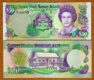 Cayman Islands,  $50,  2003,  P - 32 (32a),  C/1,  Unc Low S/ns