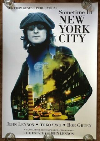 Beatles John Lennon Sometime In Ny City 1995 Genesis Publications Promo Poster