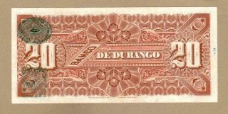 MEXICO: 20 Pesos Banknote,  (XF),  P - S275c,  03.  1914, 2