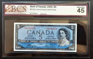 1954 Bank Of Canada 5$ Devil 