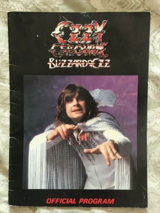Ozzy Osbourne Blizzard Of Ozz 1980 Official Concert Program