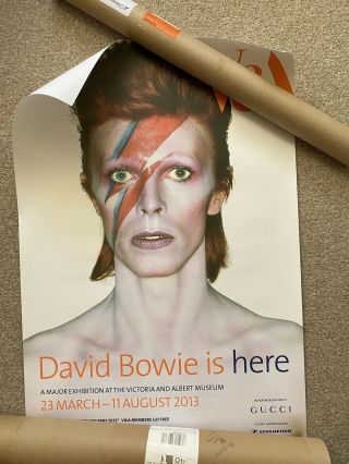 David Bowie Is V&a Exhibition Official 2013 Poster Rare Ziggy Stardust