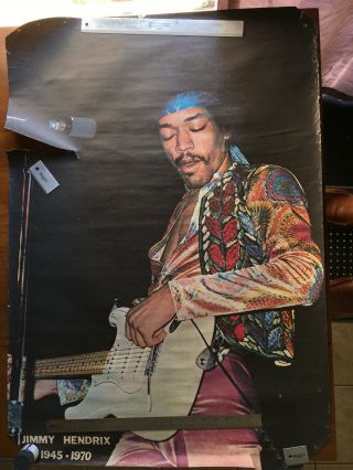 Jimi Hendrix Poster Mistake Print Extra Large Vintage Rare