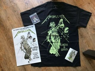 Metallica - And Justice For All Remastered Patch,  Sticker,  Poster And T - Shirt