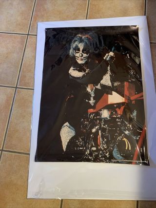 Vintage 1977 Kiss Poster Peter Criss Aucoin/boutwell 20”x 28”