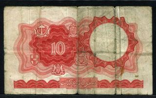Malaya & British Borneo 1961,  10 Dollars,  P9a,  aFine 2