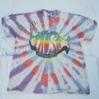 Vintage Phish Summer Tour 2000 Tie Dye Tour Concert T Shirt Size Xl
