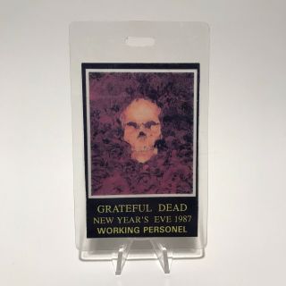 Grateful Dead Years Eve Personel Concert Laminated Backstage Pass 87