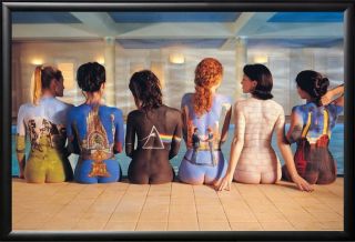 Pink Floyd Poster Back Albums Framed (black),  Size 24x36