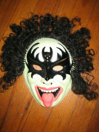 Vtg 1970s Kiss Gene Simmons Demon Ben Cooper Halloween Costume Rare Green Mask