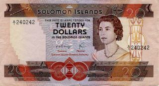 Solomon Islands 20 Dollars Issued 1981 P8 Vf