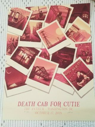 Death Cab For Cutie The Anthem Washington Dc Poster 10 17 2018 18 Of 75