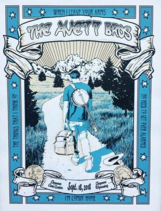 Avett Brothers Poster Cheyenne,  Wy 9/18/18 Kraft - Tone Paper Variant