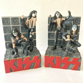 Kiss Bookends Collectors Rock Band Gene Simmons Paul Stanley Ace Frehley 1999