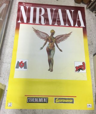 Nirvana In Utero French Tour Poster 1994 Limited