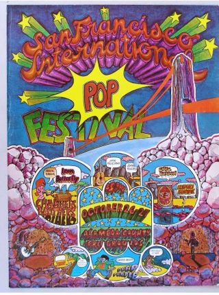San Francisco International Pop Festival Concert Poster 1968 Psychedelic