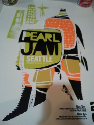 Pearl Jam 2000 Binaural Tour Seattle Home Show Poster By Ames Ex