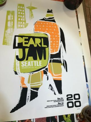 PEARL JAM 2000 BINAURAL TOUR SEATTLE HOME SHOW POSTER BY AMES Ex 3