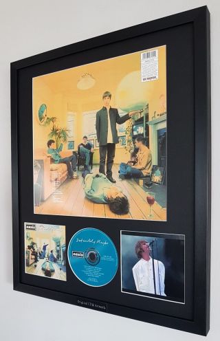 Oasis Framed Album Artwork & Cd Definitely Maybe Rare