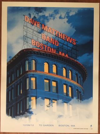2012 Boston Garden Dmb Dave Matthews Band Show Poster Dmb See Pictures /615