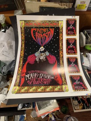 King Crimson Poster Tla Philadelphia 2000 Concert A/p Signed By Bob Masse