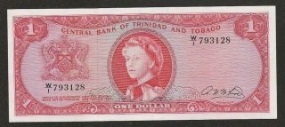 1964 Trinidad & Tobago 1 Dollar Note Unc