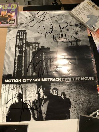 Motion City Soundtrack Signed I Am The Movie Poster Rare Early