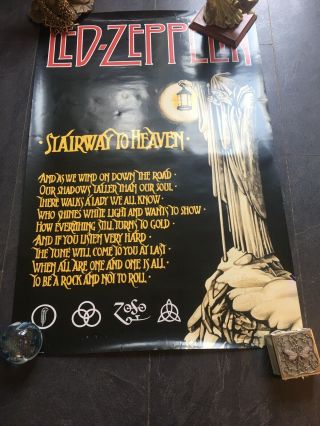 Led Zeppelin Poster Stairway To Heaven Signed Description Pls