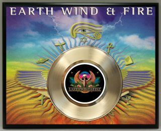 Earth Wind And Fire Poster Art Metalized Record Music Memorabilia Plaque Wallart