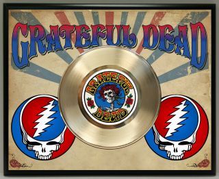 Grateful Dead Poster Art Metalized Record Music Memorabilia Plaque Wall Art
