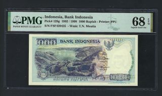 Indonesia 1000 Rupiah 1992 P129g Uncirculated Grade 68