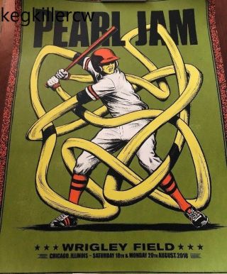Pearl Jam Wrigley Andrew Fairclough Poster 2018