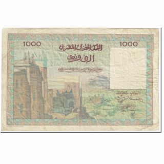 [ 604950] Banknote,  Morocco,  1000 Francs,  1951,  1951 - 04 - 19,  KM:47,  VF (20 - 25) 2