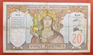 French Indochina 20 Piastres 1928 - 31 Pick 50