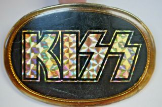 1977 Kiss Army Gold Hologram Belt Buckle Pacifica