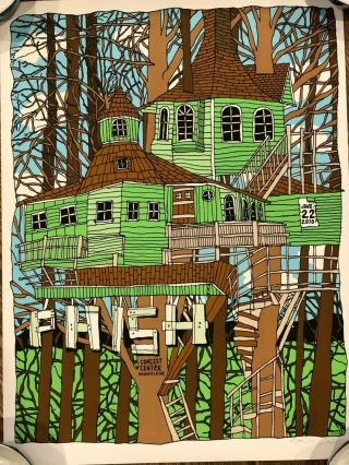 Phish Mansfield,  Ma Great Woods 2010 Duvall Poster Not Pollock,  Numbered&signed