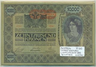Austria Bundle 30 Notes 10.  000 Kronen (1919) Old Date 1918 P 66 Axf/au