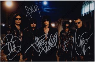 The 69 Eyes 8x10 Photo Fully Signed - Jyrki 69 Jussi Timo Archie Bazie Autograph