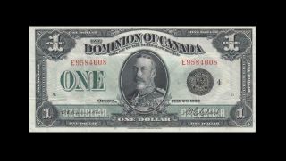 1923 Dominion Of Canada Kgv $1 Black Seal ( (ef))