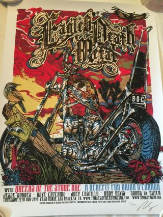 Eagles Of Death Metal Signed Poster - Rhys Cooper - Aug - 12 - 2010 - Club Nokia