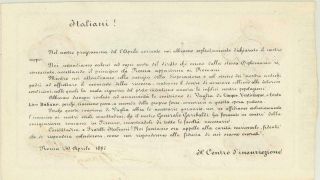 Italy Garibaldi Insurgency 5 Lire Banknote ca 1867 PMG 58 Choice AU 3