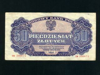 Poland:p - 115,  50 Zlotych,  1944 Committee National Liberation Vf,